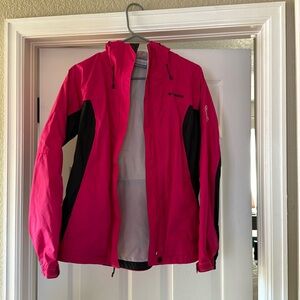 Pink rain coat